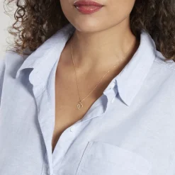 Pendentif Eudocie Coeur Lettre Or Jaune