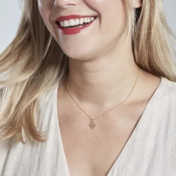 Pendentif Eudocie Coeur Lettre Or Jaune