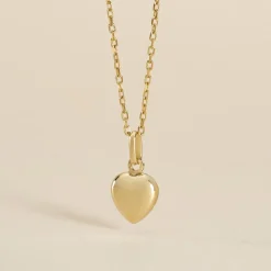 Pendentif Eudocie Coeur Lisse Or Jaune