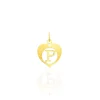 Pendentif Eudocie Coeur Lettre Or Jaune