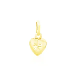 Pendentif Eudocie Coeur Mat Et Brillant Or Jaune