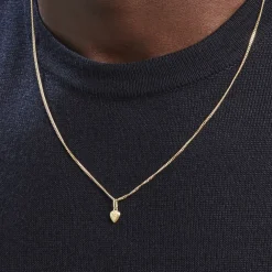 Pendentif Eudocie Coeur Mat Et Brillant Or Jaune