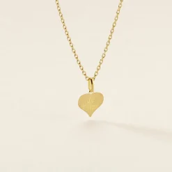 Pendentif Eudocie Coeur Message Or Jaune