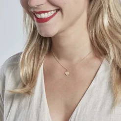 Pendentif Eudocie Coeur Message Or Jaune