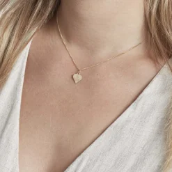 Pendentif Eudocie Coeur Message Or Jaune