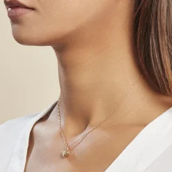 Pendentif Eudocie Coeur Stri Or Jaune