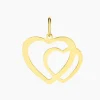 Pendentif Eudocie Coeurs Lisses Or Jaune