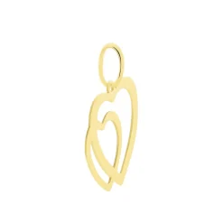 Pendentif Eudocie Coeurs Lisses Or Jaune