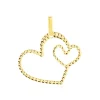Pendentif Eudocie Coeurs Diamantes Or Jaune