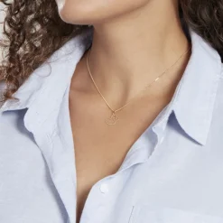 Pendentif Eudocie Coeurs Diamantes Or Jaune