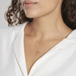 Pendentif Eudocie Double Coeurs Or Bicolore