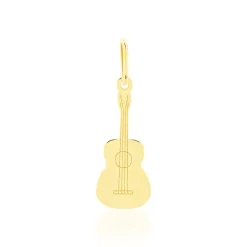 Pendentif Fatema Musique Guitare Or Jaune