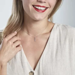 Pendentif Fatilia Clef Coeur Or Blanc