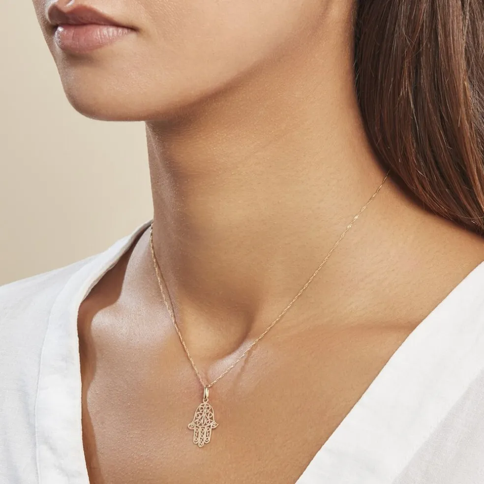 Pendentif Fatima Or Jaune