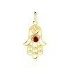 Pendentif Fatima Or Jaune Oxyde De Zirconium