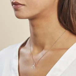 Pendentif Faye Or Blanc Oxyde De Zirconium