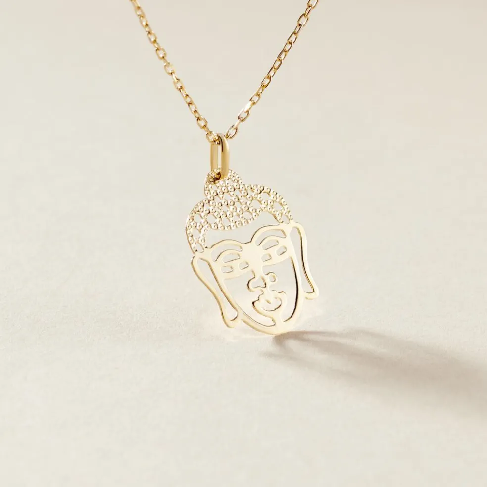 Pendentif Fazzia Bouddha Or Jaune