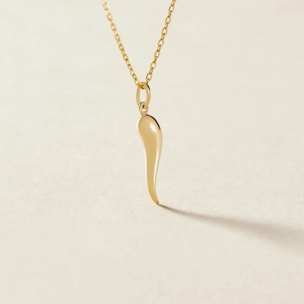 Pendentif Felicette Corne Abondance Or Jaune