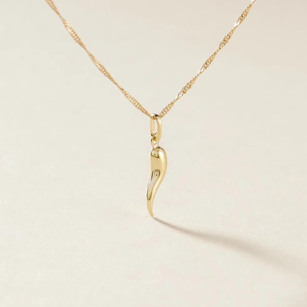 Pendentif Felicette Corne Abondance Or Jaune