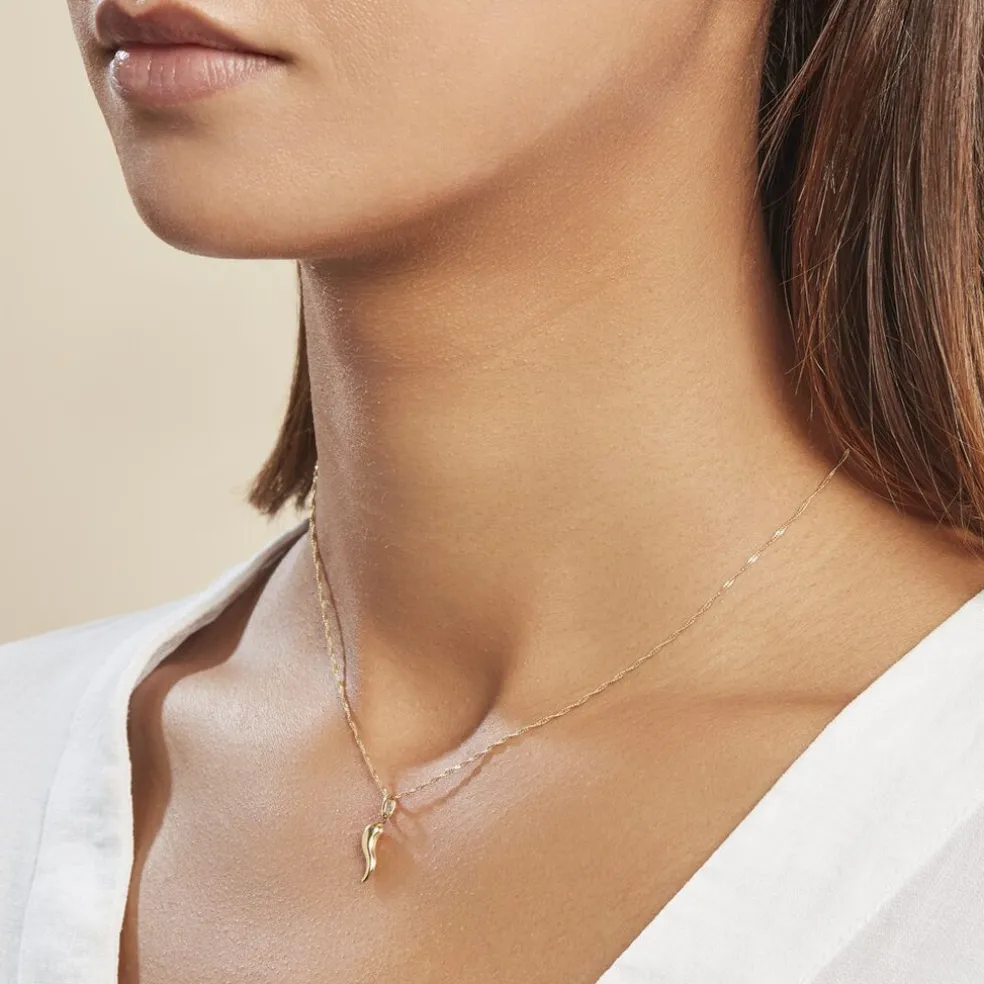 Pendentif Felicette Corne Abondance Or Jaune