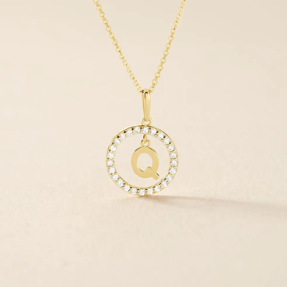 Pendentif Gabe Or Jaune Oxyde De Zirconium