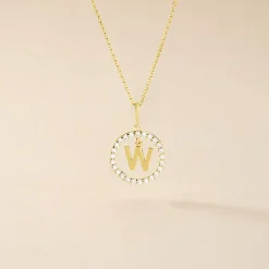 Pendentif Gabe Or Jaune Oxyde De Zirconium