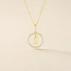 Pendentif Gabe Or Jaune Oxyde De Zirconium