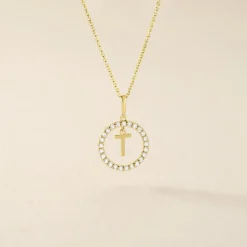 Pendentif Gabe Or Jaune Oxyde De Zirconium