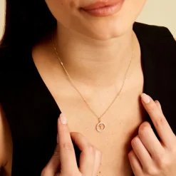 Pendentif Gabe Or Jaune Oxyde De Zirconium