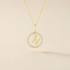 Pendentif Gabe Or Jaune Oxyde De Zirconium