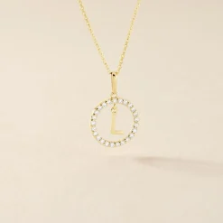 Pendentif Gabe Or Jaune Oxyde De Zirconium