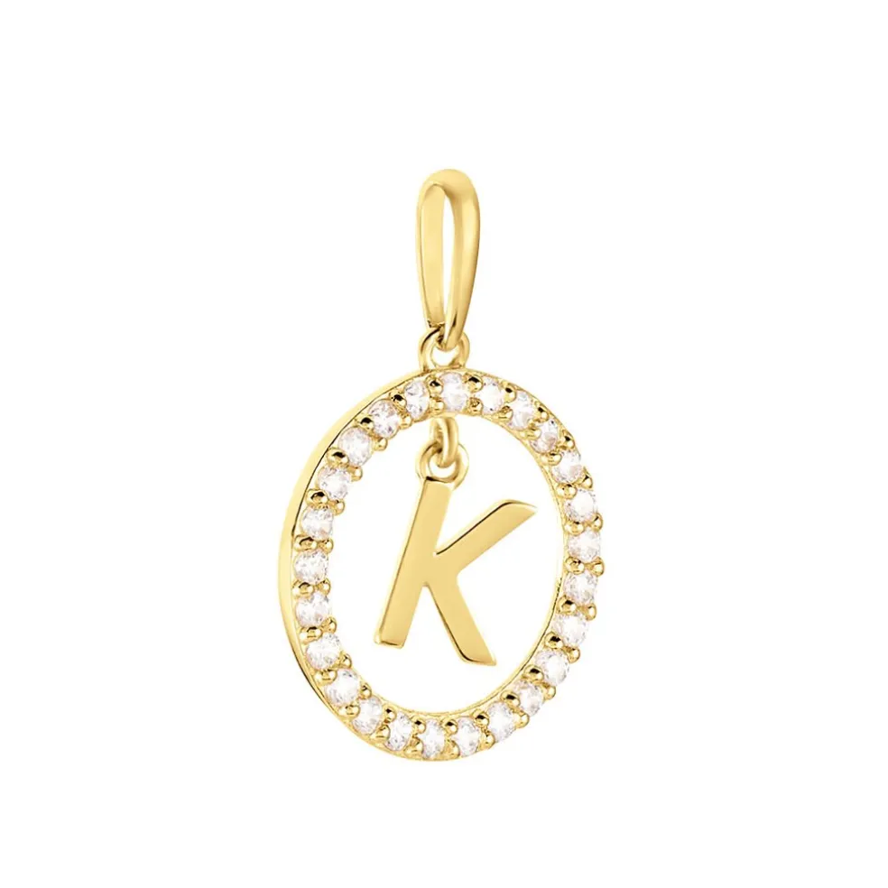 Pendentif Gabe Or Jaune Oxyde De Zirconium
