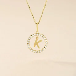 Pendentif Gabe Or Jaune Oxyde De Zirconium