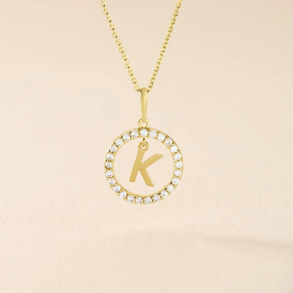 Pendentif Gabe Or Jaune Oxyde De Zirconium