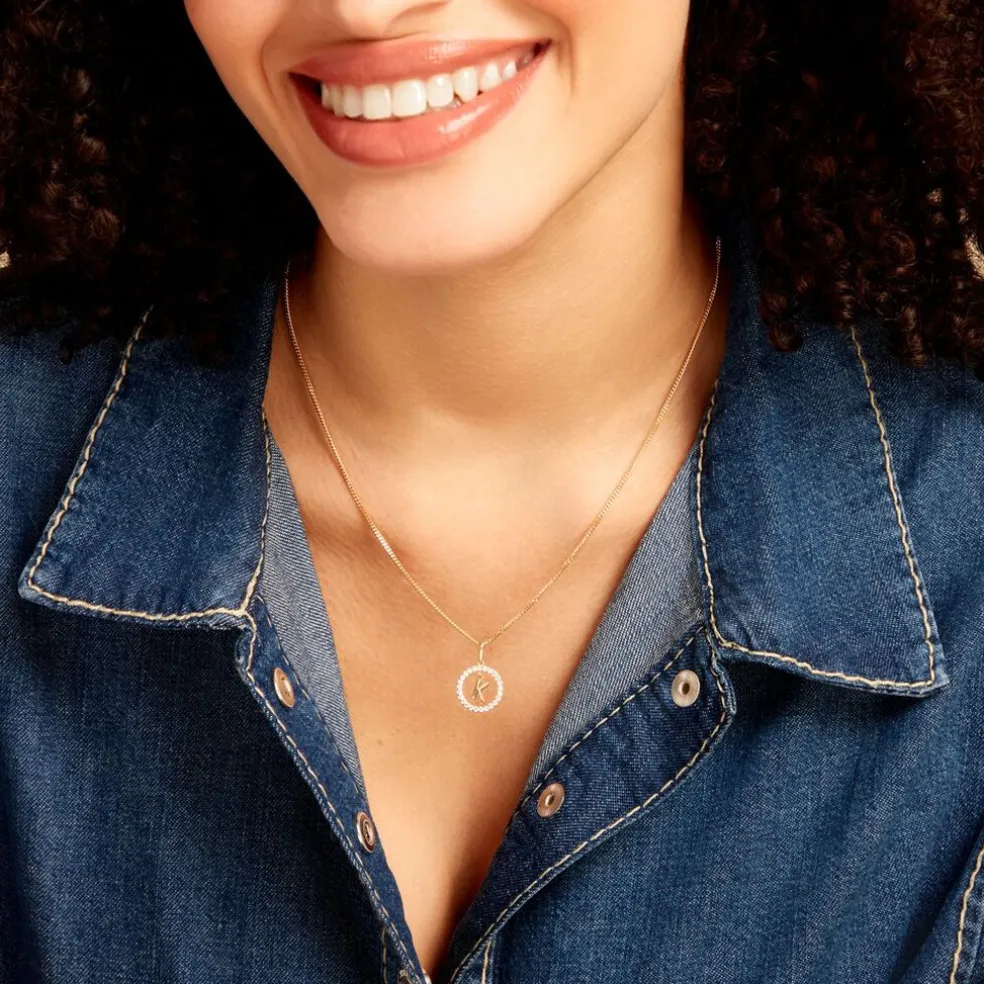 Pendentif Gabe Or Jaune Oxyde De Zirconium