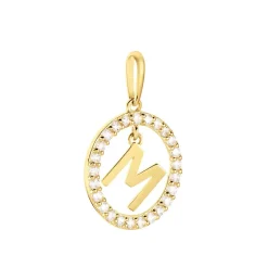 Pendentif Gabe Or Jaune Oxyde De Zirconium