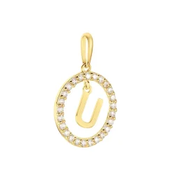 Pendentif Gabe Or Jaune Oxyde De Zirconium