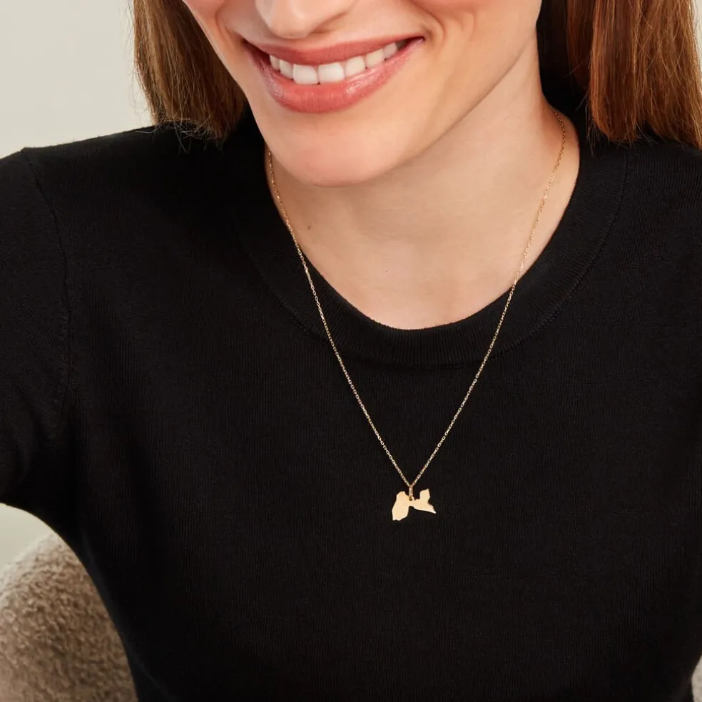 Pendentif Gaietana Guadeloupe Or Jaune