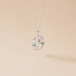 Pendentif Godolieba Or Blanc Topaze