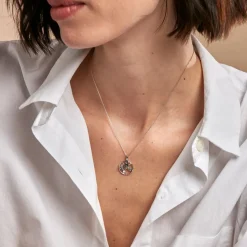 Pendentif Godolieba Or Blanc Topaze