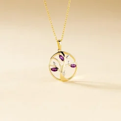 Pendentif Godolieba Or Jaune Amethyste Violet
