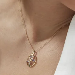 Pendentif Godolieba Or Jaune Amethyste Violet