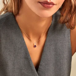 Pendentif Gorgel Or Jaune Améthyste Oxyde De Zirconium