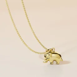 Pendentif Haiza Elephant Or Jaune