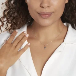 Pendentif Haizia Dauphin Or Blanc