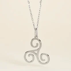 Pendentif Helge Argent Blanc