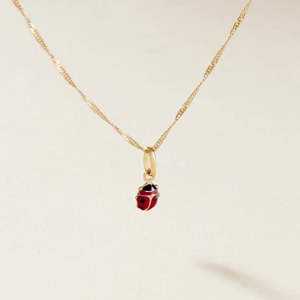 Pendentif Helidie Coccinelle Or Jaune