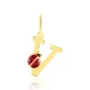 Pendentif Helidie Coccinelle Lettre Or Jaune