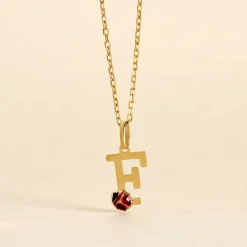 Pendentif Helidie Coccinelle Lettre Or Jaune