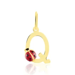 Pendentif Helidie Coccinelle Lettre Or Jaune